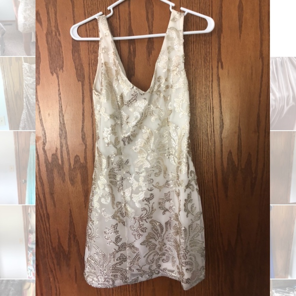 Champagne sequined dress